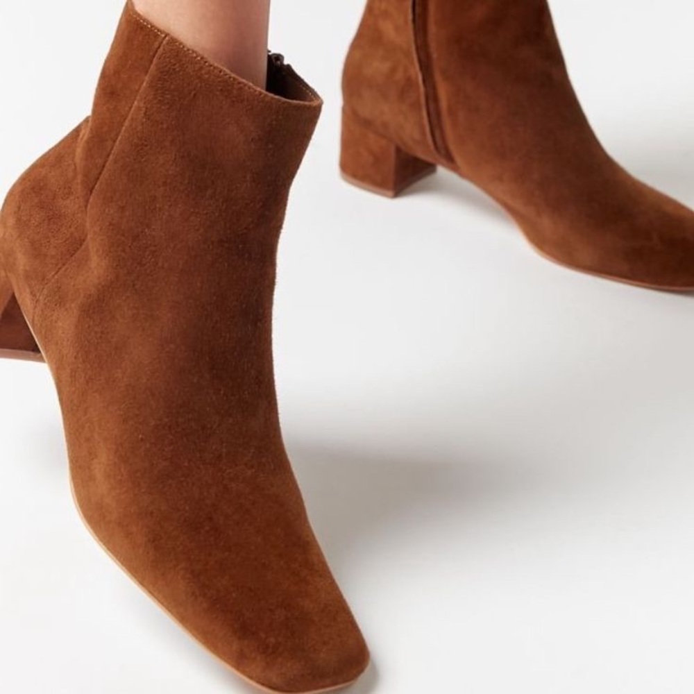 UO brown suede ankle boots